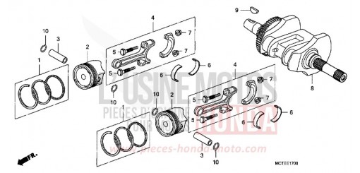 VILEBREQUIN/PISTON FJS600A7 de 2007
